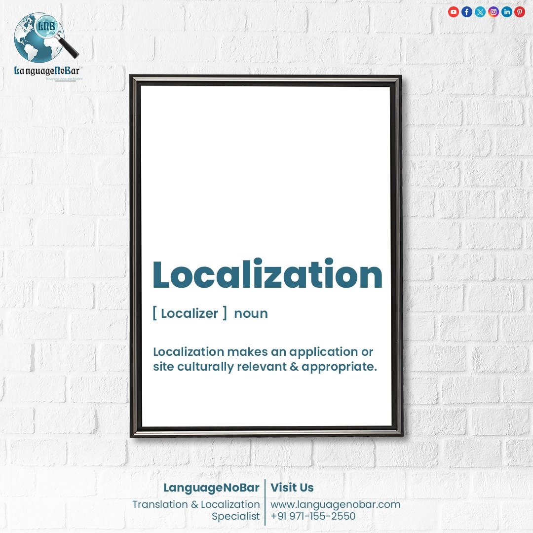 LanguageNoBar's tweet image. Localization is the art of cultural adaptation. It involves fine-tuning content to resonate deeply within different communities and making every application or website not just accessible but culturally relevant and appropriate.

#professionallocalization #LocalizationExperts