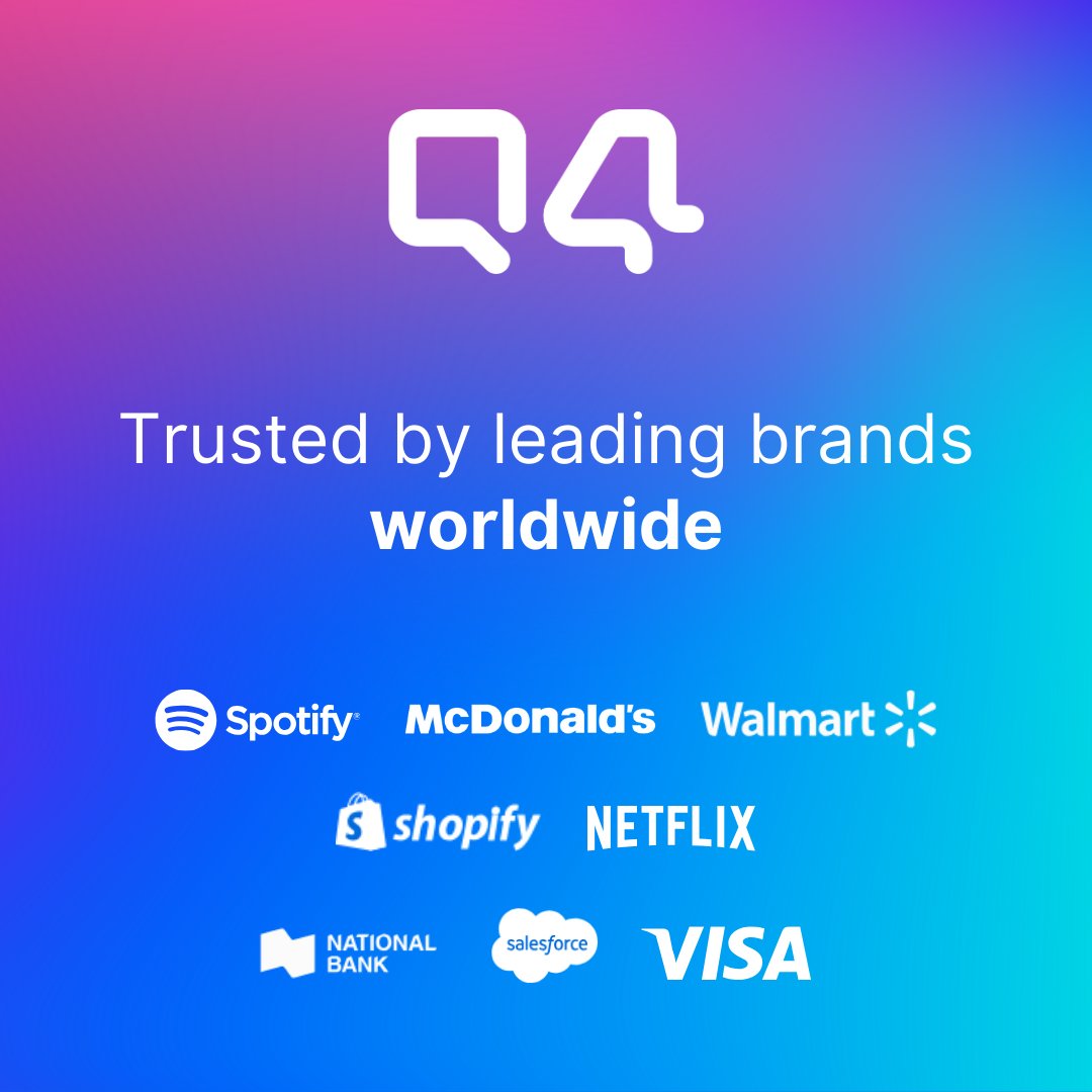 Trusted by leading brands worldwide, the Q4 Platform is the ultimate destination designed to foster connections across the capital markets. It amplifies your strategy, unifies data, and transforms how the capital markets access corporate issuers. ➡️ q4inc.com/home/default.a…