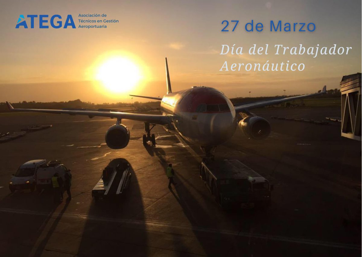 _ATEGA_'s tweet photo. #27demarzo ✈️#DiaDelTrabajadorAeronautico 🫶#FelizDia 👏
‼️Pasión e idoneidad‼️👍
‼️Por la defensa de nuestros intereses comunes y el desarrollo de la actividad‼️💪
#aeropuertos #aviación #atega #viajar #volar #despegar #turismo #ategaaeroportuarios #gestiónaeroportuaria 🛫✈️ https://t.co/C6K5LdBkw5