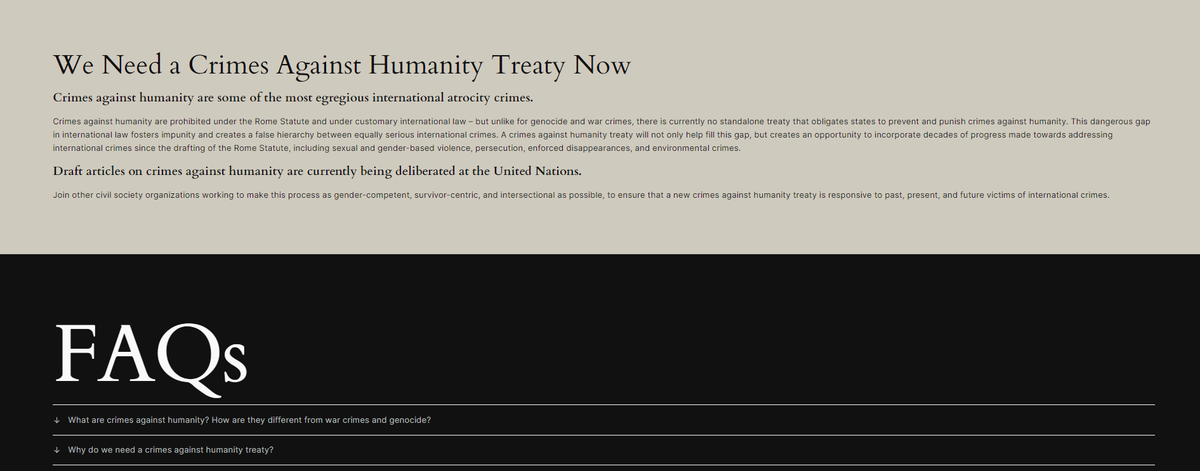 We are also happy to launch a microsite dedicated to the Crimes Against Humanity treaty effort. It is designed to be a resource for anyone interested in engaging with this historic moment for human rights. cahtreatynow.org