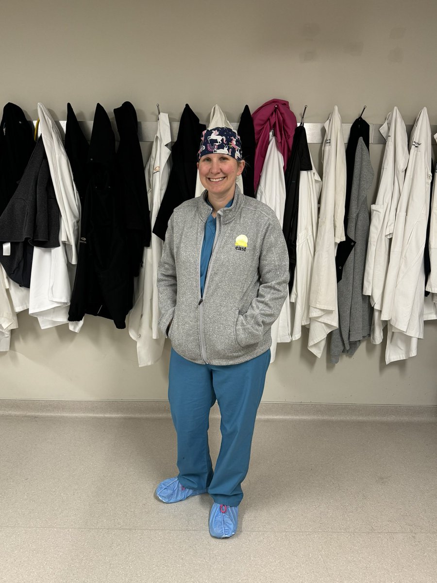 Less than $900 from our goal! Who needs a white coat when you have an @EAST_TRAUMA fleece?! Click here to donate! bit.ly/43wjXnt #EASTswag