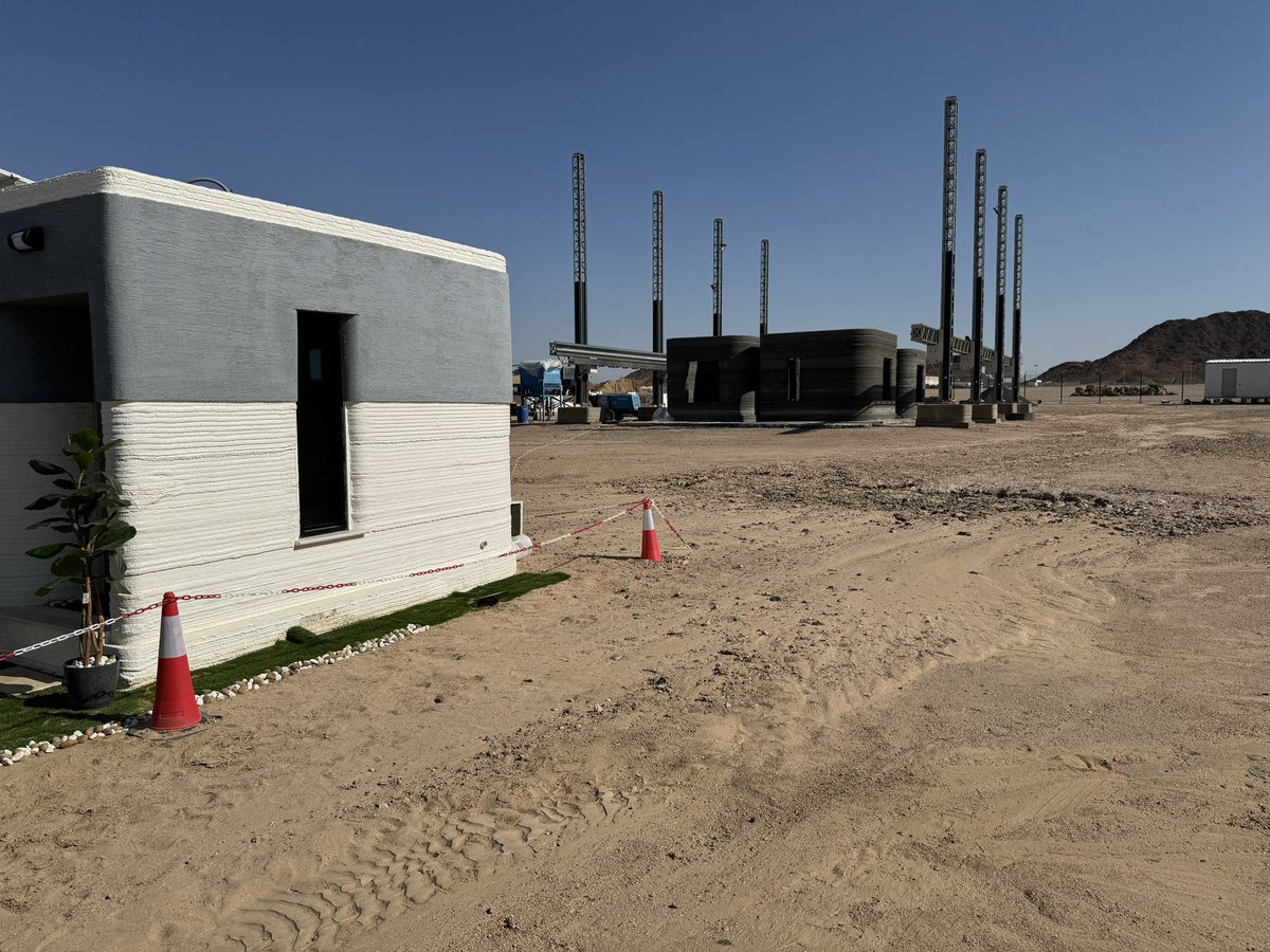 JeffAlbee's tweet photo. Concrete 🏠 printed in less than a week for about $60k USD. You can see the printer in the background on the last picture. Wild to think about how this technology will change the industry, will operators need Comp Sci training to get a “construction job”? https://t.co/UunP0i9zlF