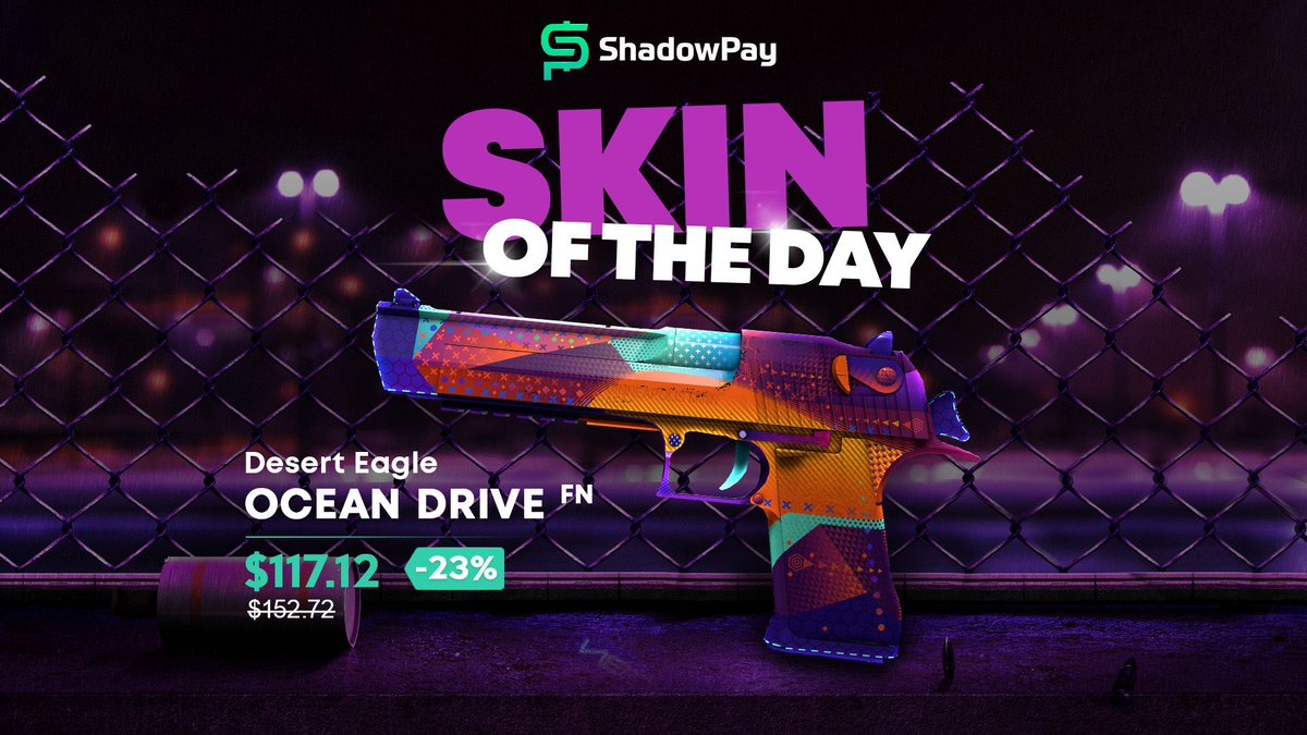 A nice skin on a nice Wednesday 🔫 Come check out this Deagle Ocean Drive FN here 🔥 shadowpay.com/en/item/247794… #csgo #csgoskins #shadowpay #csgoskin #csgoknife #csgogiveaway #csgogiveaways