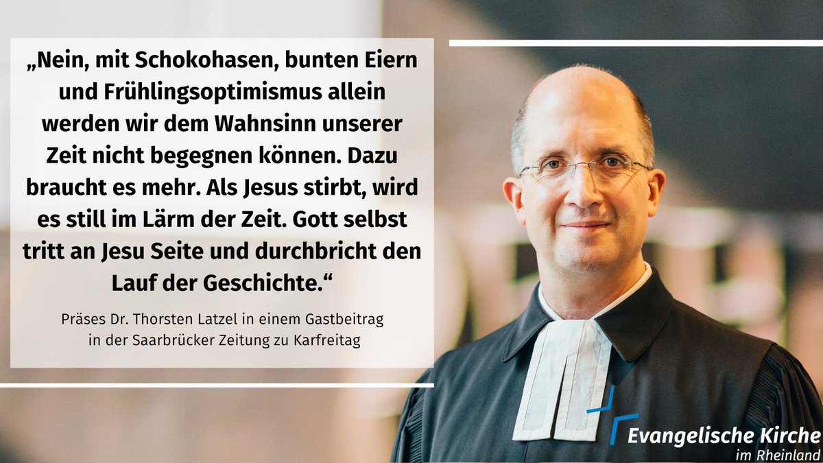 Ostern mag jeder, aber Karfreitag? „Ein stiller, dunkler Tag. Das klingt nach Spaßbremse. Doch vielleicht brauchen wir den Tag dringender als alles andere.“, schreibt Präses Dr. @thorstenlatzel in einem Gastbeitrag für die @szaktuell. Zum Beitrag: saarbruecker-zeitung.de