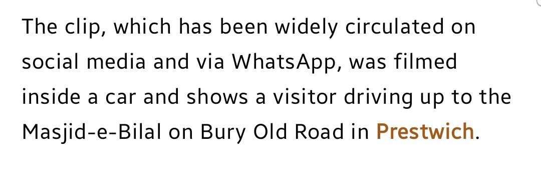 RafiMyers's tweet photo. @chrisslaterMEN 
If you had done your research, it would show you that the car is driving up Castle Hill Road, not driving up to the mosque on Bury Old Road, in fact the car is headed away from area where the mosque is located!
@JewishMCR https://t.co/6hBmU2ZEoe