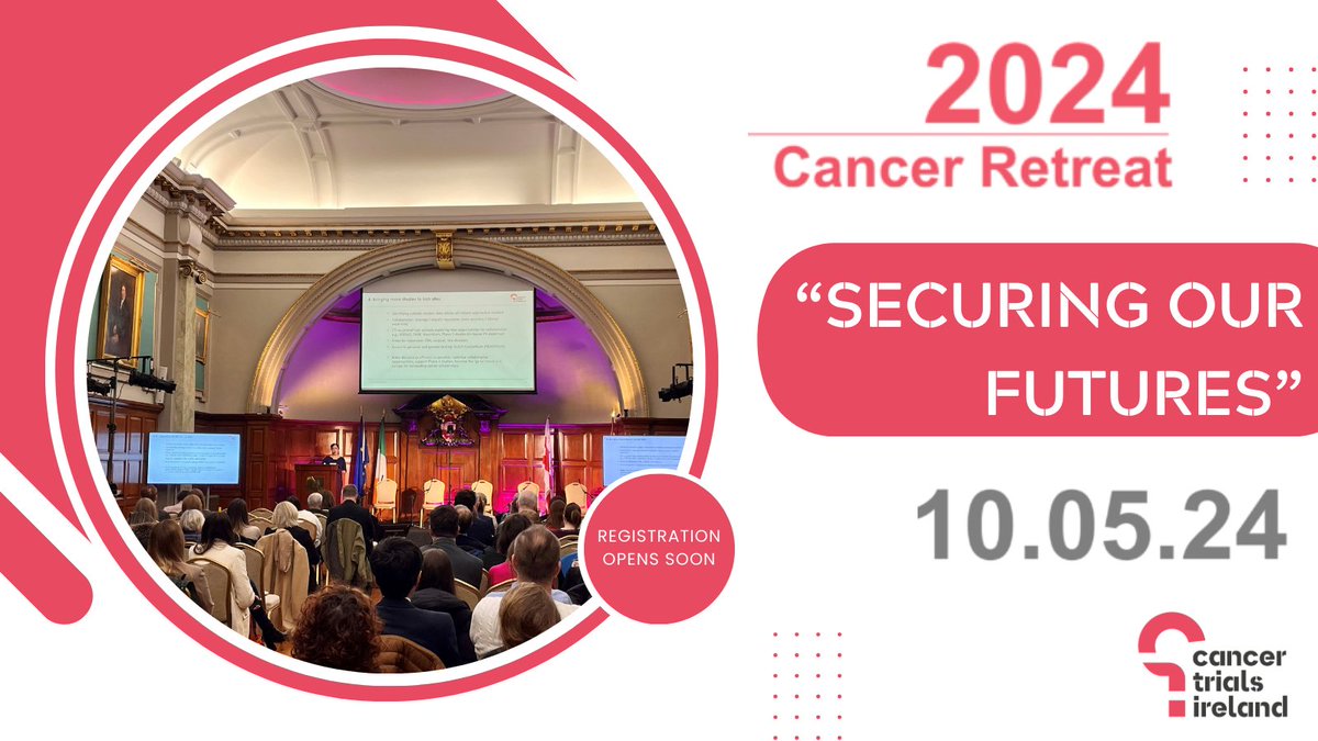 2024 Cancer Retreat theme: “Securing Our Futures”💡 See the sessions planned for the day: bit.ly/4cC8Xt1 Date: Friday 10th May Registration: Opens soon @Seamusoreilly18 @AngelaClaytonL1 @CancerInstIRE @CancerCentreIre @TUHCancerTrials @CanResUCC @CCRTIreland