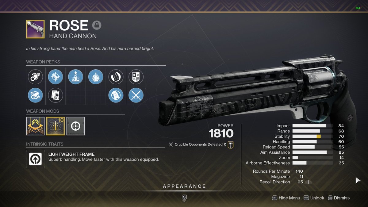 I was so close. I'll just have to cope with this roll. Ophid Voidlock god roll at least.