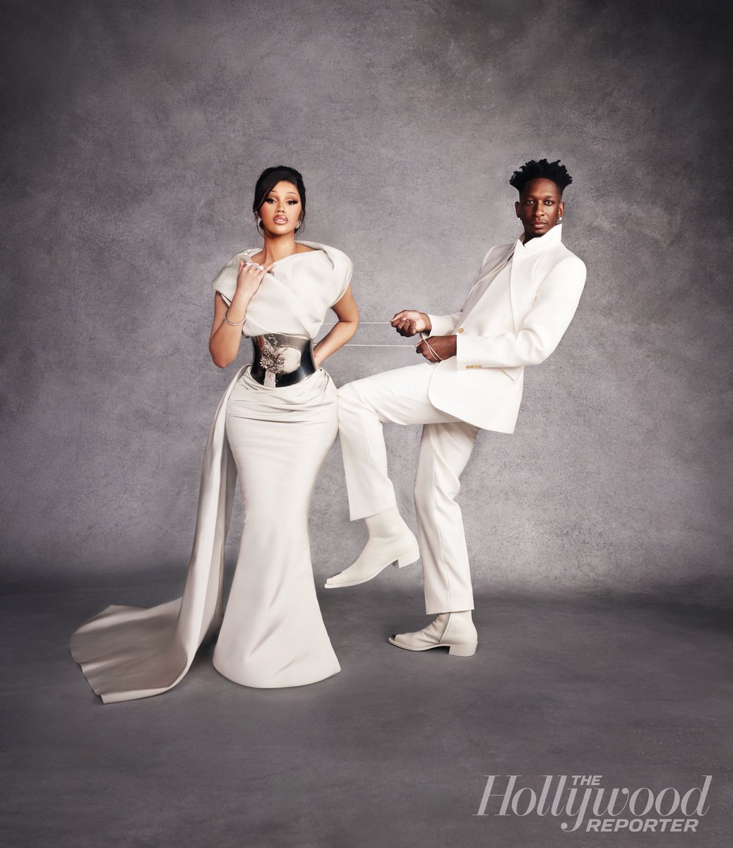 The Dynamic Duo - The Artist & Muse Kollin Carter & @iamcardib along with their iconic MET Gala looks photographed for the cover of Hollywood Reporter by AB+DM