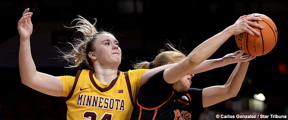 Minnesota Gophers beat the Pacific Tigers 76-62 in the first round of the WNIT at The Barn. Mara Braun & Sophie Hart combined for 26 points in their return from injury. startribune.com/minnesota-goph…