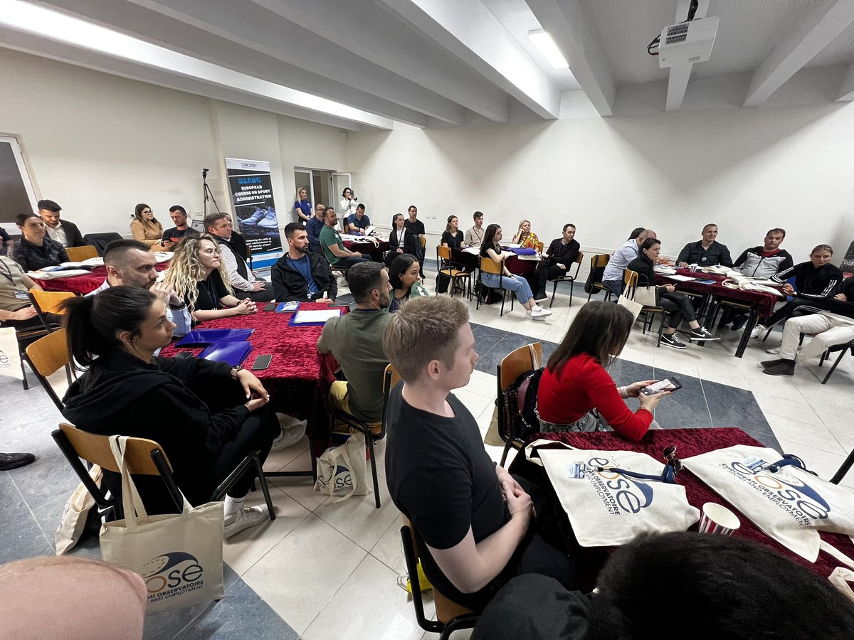 EOSE_skills's tweet photo. Induction Event of the S2ABC European Standard Course on Sport Administration is underway!
40 participants from Western Balkans, EU, UK and Turkey are hosted by the Sports University of Tirana (Albania) this week #S2ABC #ErasmusPlus #CapacityBuilding #WesternBalkansxEU https://t.co/VSaYyYPXCy