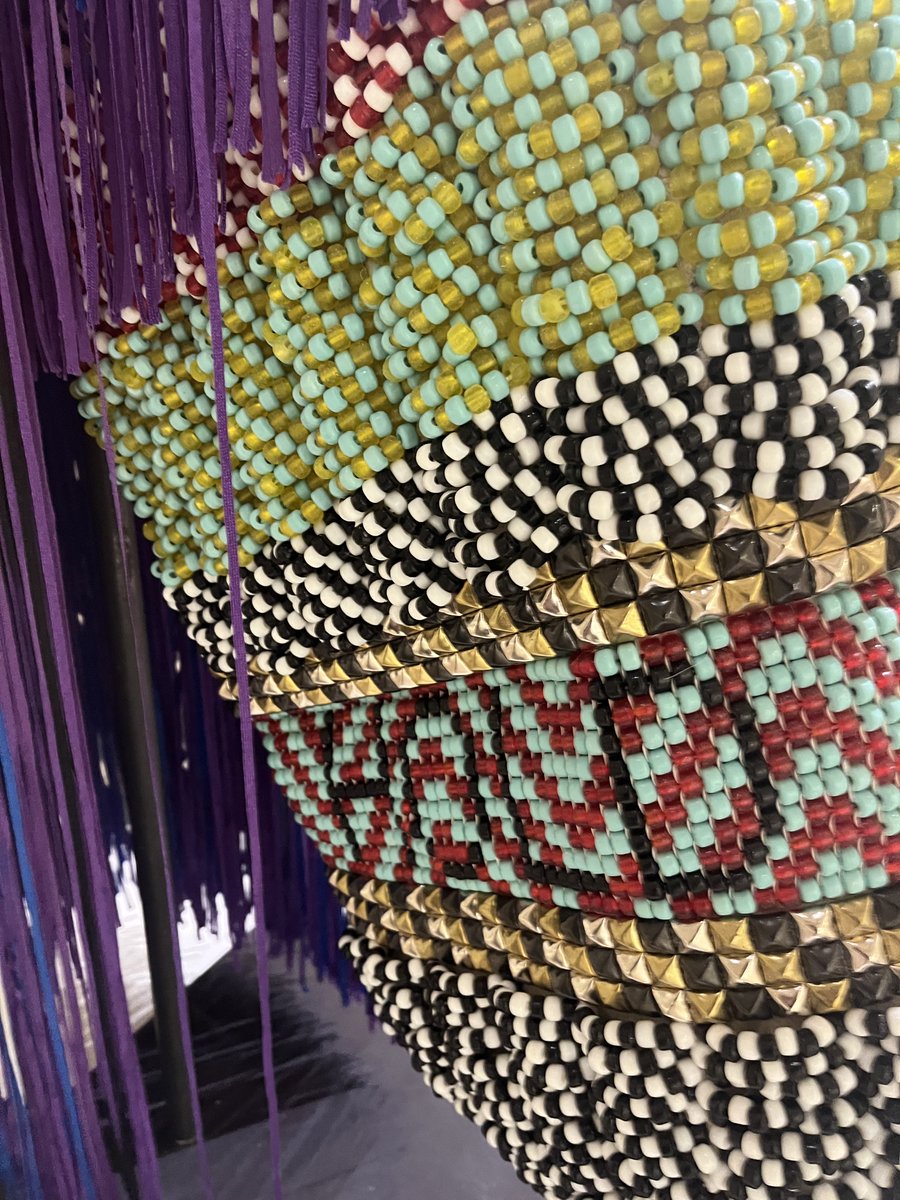 Welcome to Gallery Gems!

This piece is "Hold Me Now" by Jeffery Gibson. Jeffery Gibson is an American Chocktaw-Cherokee artist known for his paintings and sculptures. 

"Hold Me Now" is a featured work from the Tweed's Permanent Collection and can be found in our Lobby Gallery!