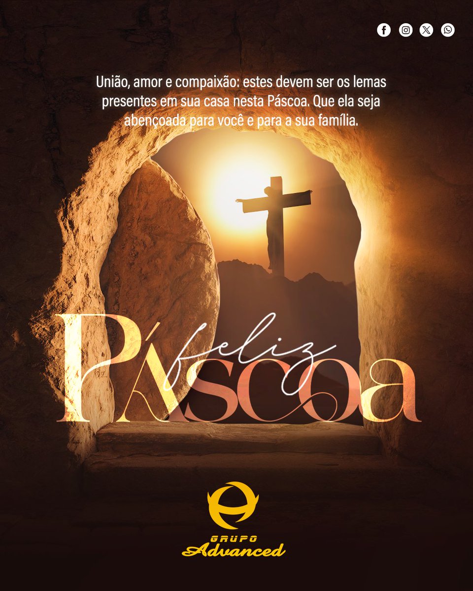 grupoadvanced's tweet photo. A Páscoa simboliza a renovação da vida. Desejamos a você e sua família uma Páscoa repleta de paz, alegria e espírito de renovação.

Feliz Páscoa!

#felizpáscoa #páscoa #semanasanta #jesuscristo #fortaleza #ceará #grupoadvancedce https://t.co/NEbk7H3UCH