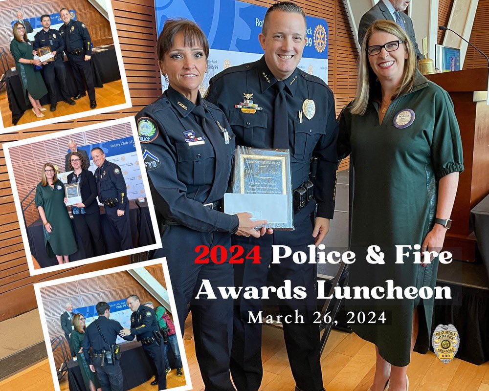 LRpolice's tweet photo. Congratulations to each of the winners at this year’s awards luncheon, hosted by the @RotaryClub99. #LRPD #LRFD https://t.co/FB4jmT5Zns