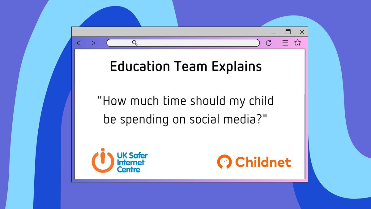 Is there a healthy amount of social media screen time? It will depend on your family, what devices are being used for, and what you feel comfortable with – it is most important to think about what works for you. saferinternet.org.uk/blog/how-much-…