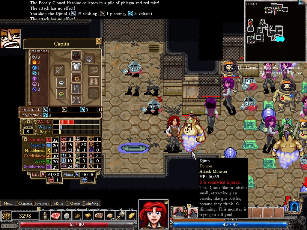 felipepepe's tweet photo. A game I feel doesn't get much recognition nowadays is Dungeons of Dredmor.

Released in 2010, it managed to present old-school roguelikes in a super friendly and accessible way, while keeping a ton of depth &amp; challenge. Without it I would've probably never tried ToME and DCSS :) https://t.co/xSTBVIidic