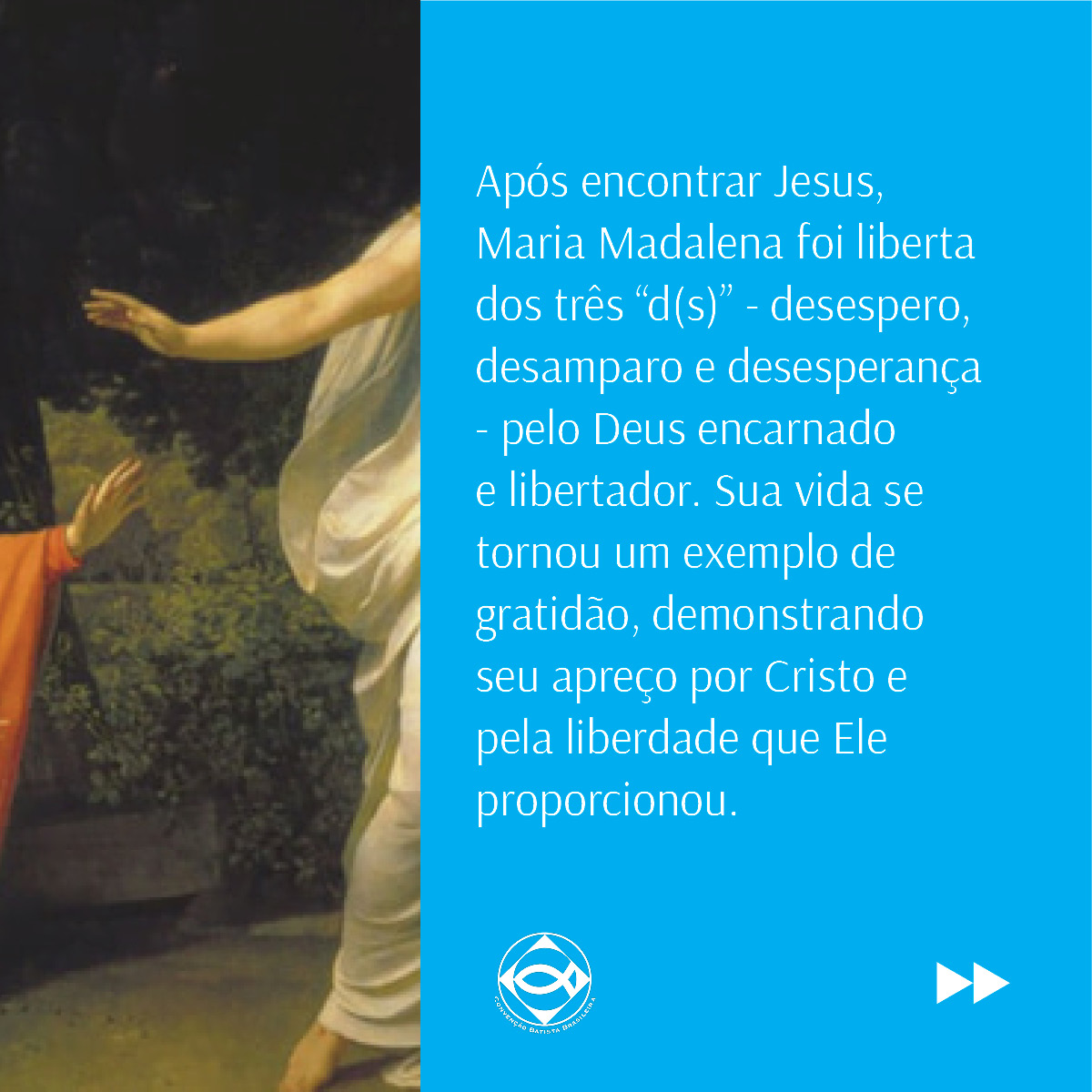 batistasdacbb's tweet photo. UMA HISTÓRIA DE TRANSFORMAÇÃO
"Das trevas à luz;
Da angústia à paz;
Do tormento à restauração;
Eis a genuína libertação
Maria Madalena, de mulher atormentada à discípula dedicada!' (Nédia Galvão)
➡️ Arraste para o lado
🔎Leia o artigo completo em nosso site
#CBB #OJB #Artig https://t.co/Zg3jsdWeoH