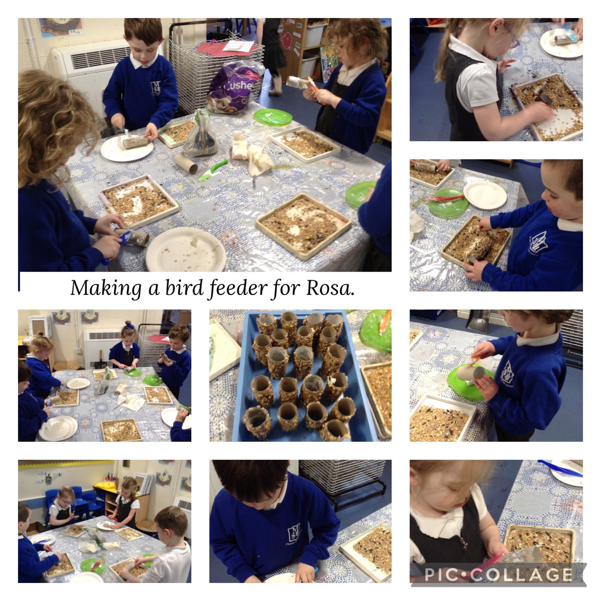 st_michaels_ham's tweet photo. Making bird feeders. 
#SMITHscience #SMITHoutdoors #SMITHgeography https://t.co/4bRMLVt2fW