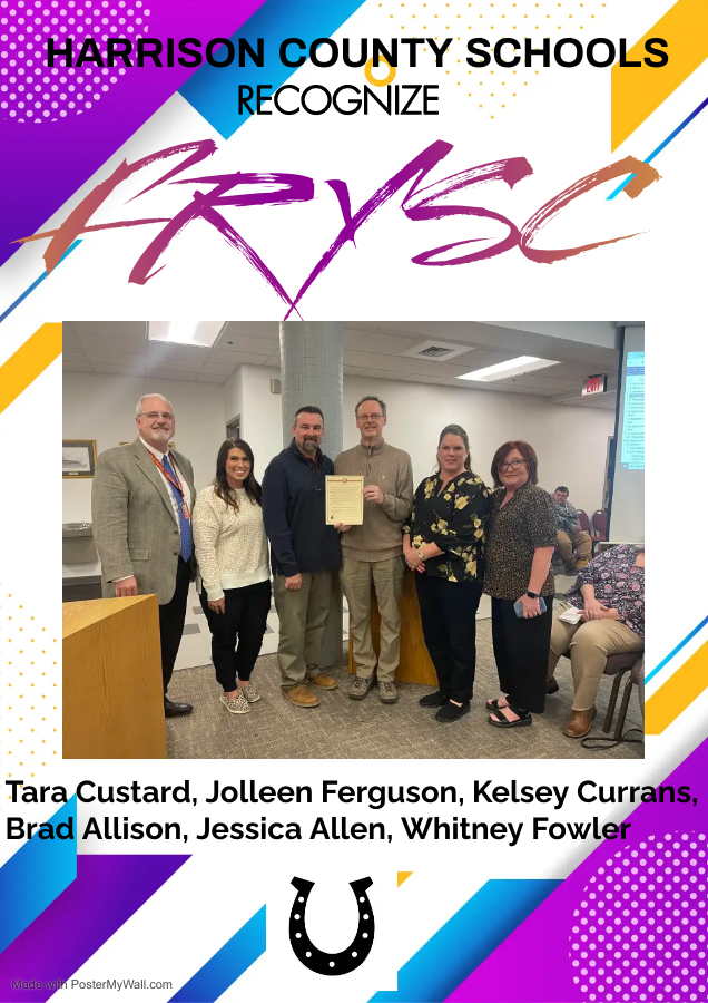 HCSchools's tweet photo. Harrison County Schools recognized the dedicated FRYSC employees during the latest Board of Education meeting, where Mayor James Smith presented them with a proclamation. We extend our gratitude for their extensive efforts in supporting students and families within our community. https://t.co/gWUj7CV4EB