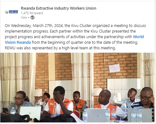 Rwanda Extractive Industry Workers Union (@RewuRwanda) on Twitter photo 2024-03-27 14:58:21