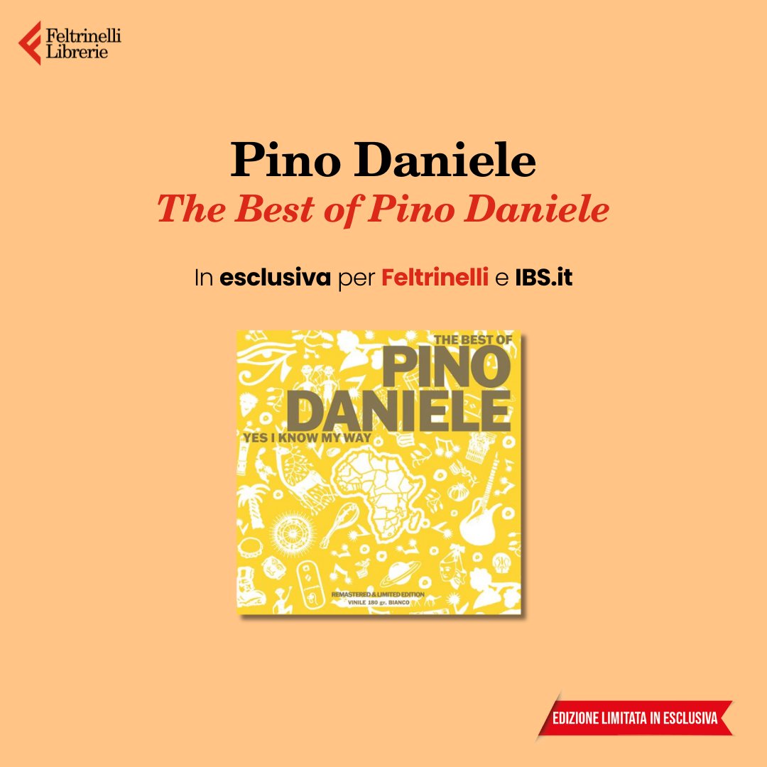 Dal 12/04 in libreria e su Feltrinelli.it “The Best Of Pino Daniele. Yes I Know My Way' (@WARNERMUSICIT), il nuovo vinile bianco in ricordo di #PinoDaniele in edizione limitata ed esclusiva per Feltrinelli e IBS.it 👉 bit.ly/Feltrinelli_Pi…