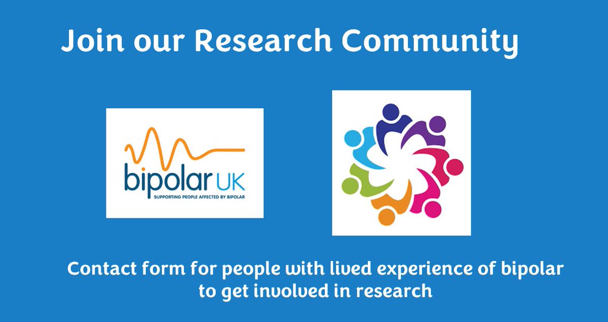 For #WorldBipolarDay join our @BipolarUK Research Community - 1/3 forms.office.com/e/6eMctjhP8P For everyone - if you have lived experience of bipolar & are interested in hearing about opportunities to take part in research/lived experience advisory work 2-5 mins. Pls RT/share