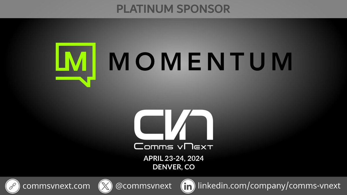 MomentumTelecom's tweet photo. We're gearing up for the upcoming Comms vNext show in Denver! Don't miss out on the chance to connect with us April 23-24 and discover how our #MSTeams and #ManagedNetwork solutions can revolutionize your business communications! https://t.co/7TuNbGBFV2
