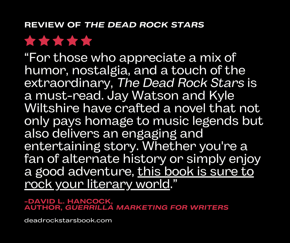 Get your copy today!
deadrockstarsbook.com
#deadrockstarsbook
