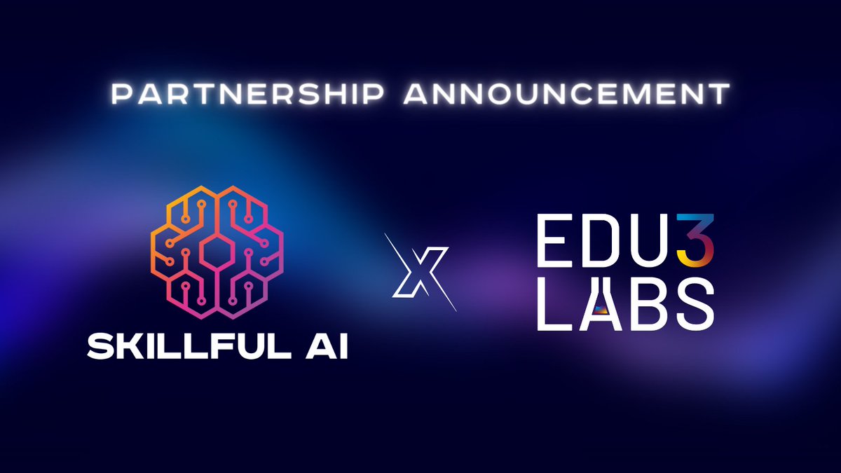 SkillfulAI's tweet image. 🚨 Partnership announcement 🚨

We aim to bring the latest technology to everyone no matter their background, making sure no one is left behind - A key part of this is to educate the community 🧠

This is why is a no-brainer to partner with @Edu3Labs 🤝

We are thrilled to join…