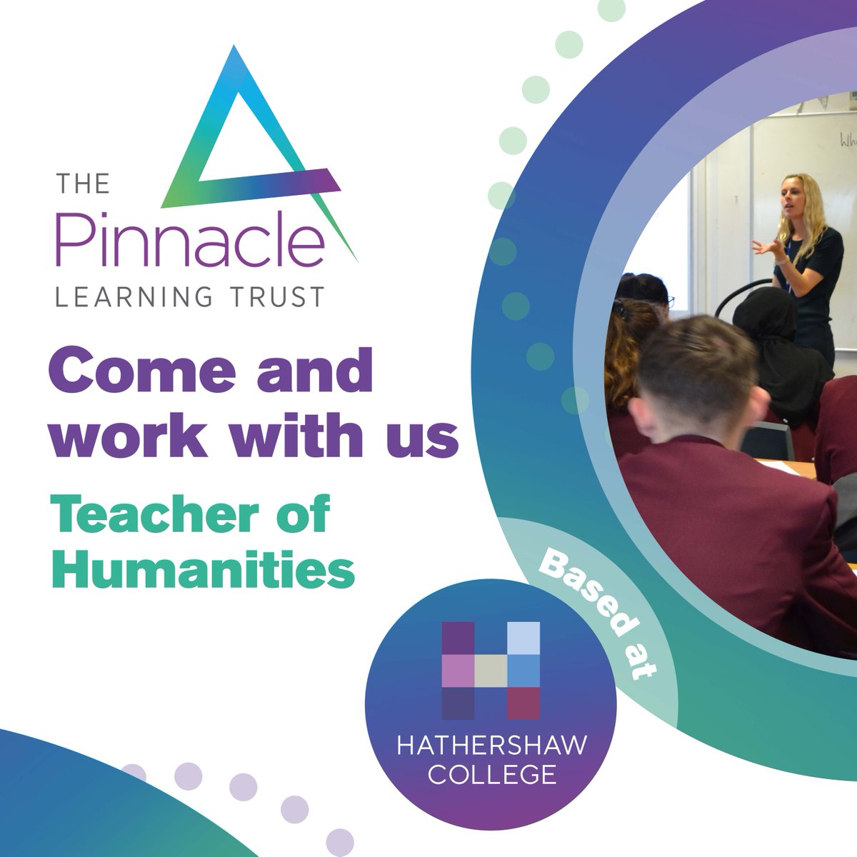 Come and work with us - Teacher of Humanities at @HathershawC :⠀ ⠀ bit.ly/3PwD23h ⠀ Closing date for applications is Friday 19th April, 12 noon.