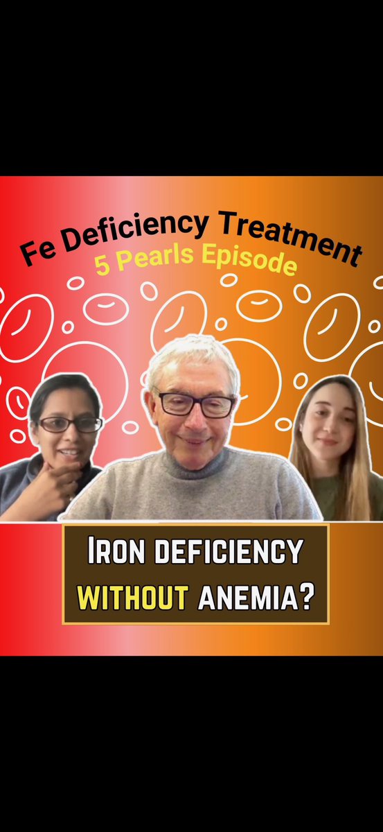 1/🚨NEW #5Pearls episode: Iron Deficiency Treatment 💊 💉 Last week we reviewed iron deficiency, but how do we treat it? 🩸Oral vs. IV? 🩸How often? 🩸Side effects? 🎧: link.chtbl.com/FeDefRx ACP CME: bit.ly/CIMCME Sponsor: @Pan_Financial bit.ly/3Rd8yTV