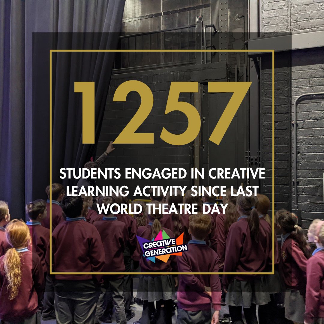 Since last World Theatre Day our Creative Learning department has engaged with an impressive 1257 students from the local area 🤩 At The Stockton Globe we are passionate about inspiring the next creative generation!