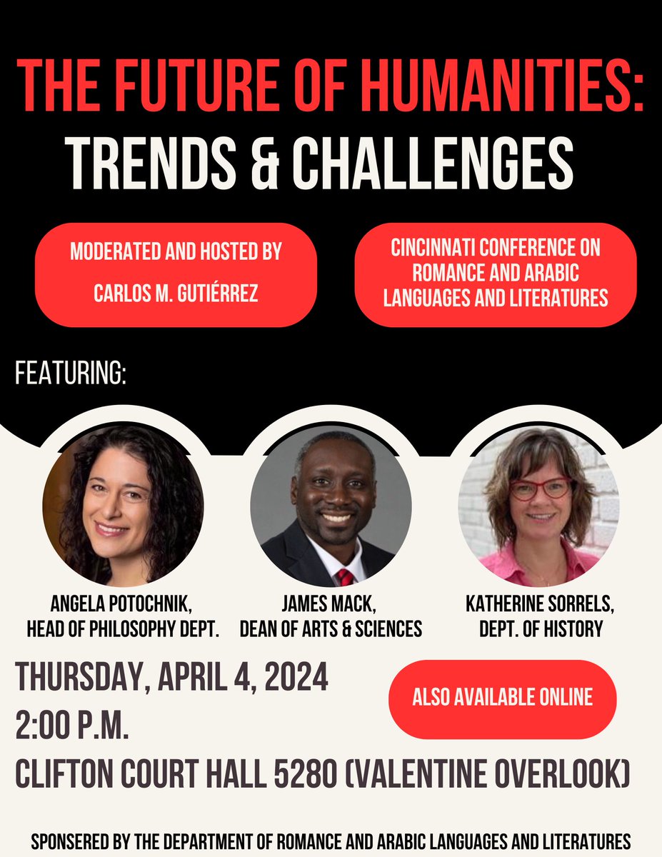 Join us on April 4th at 2pm for The Future of Humanities: Trends & Challenges!