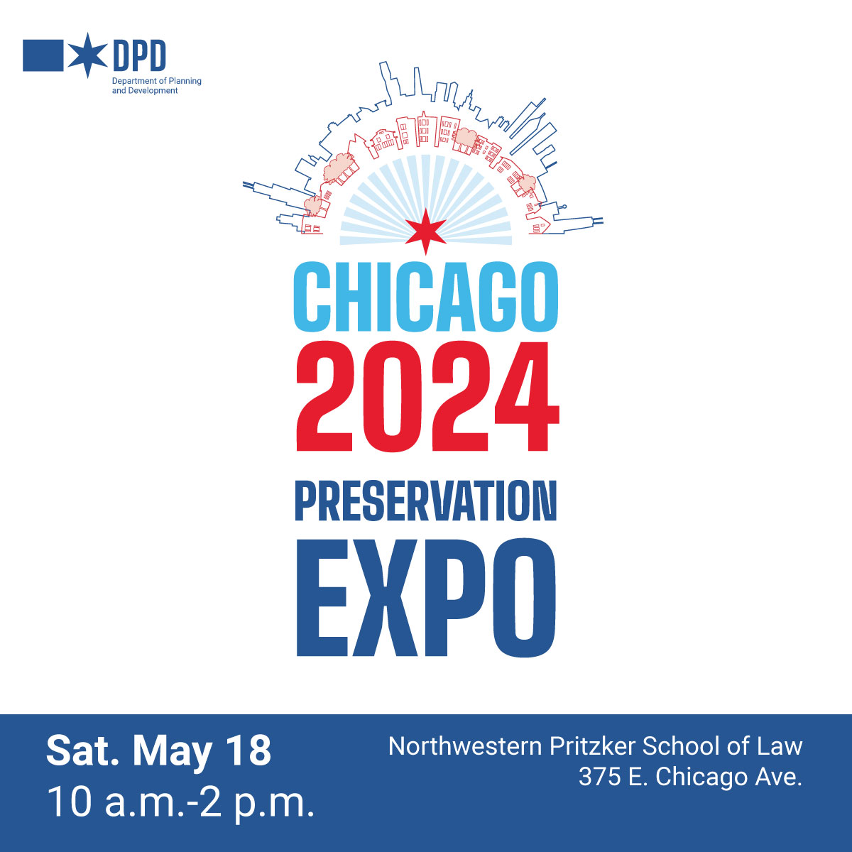 On Saturday, May 18, join DPD for the Chicago 2024 Preservation Expo, featuring Geoffrey Baer. At this free event, connect with City staff, organizations and professionals at the forefront of historic preservation. Learn more and register at Chicago.gov/Preservation-M….
