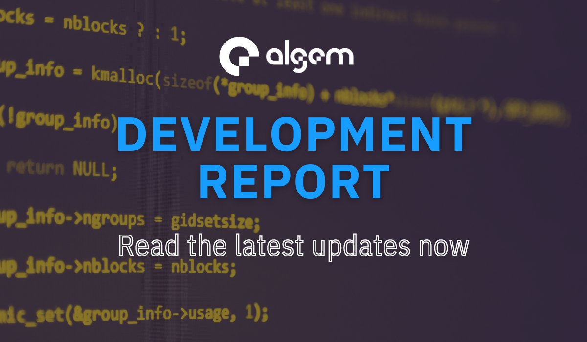 Algem_io's tweet photo. The next instalment of the Algem Development Report is here!

Here is what to expect when you read the full guide:
- Updates about progress made
- Find out the next immediate milestones closing in

Read it first here: https://t.co/qvVLio5MIy

Keep Calm &amp; #LiquidStake 🌊 https://t.co/t9Pwgpr1XO