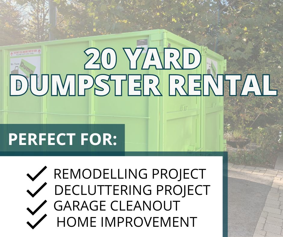BTDTBinRentals's tweet image. Spotlight on our 20-yard dumpster: the hero of large projects! 🌟 Whether renovating or decluttering, it&apos;s your go-to for a hassle-free cleanup. 

Visit the Bin There Dump That website in our bio!🚛

#20YardDumpster #ProjectCleanup #BinThereDumpThat #DumpsterRental