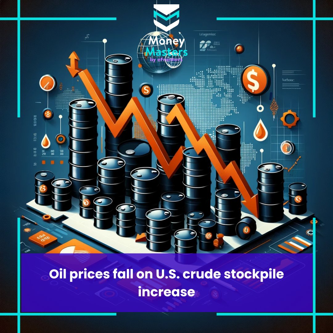 Oil prices slide again 📉 for the 2nd day, thanks to a bump in U.S. stockpiles 🛢️. A sign of changing tides in the energy market? Investors and consumers, keep your eyes peeled! 🌎💡 #OilMarket #EnergyTrends #StockpileSurge #InvestingNews #MarketWatch