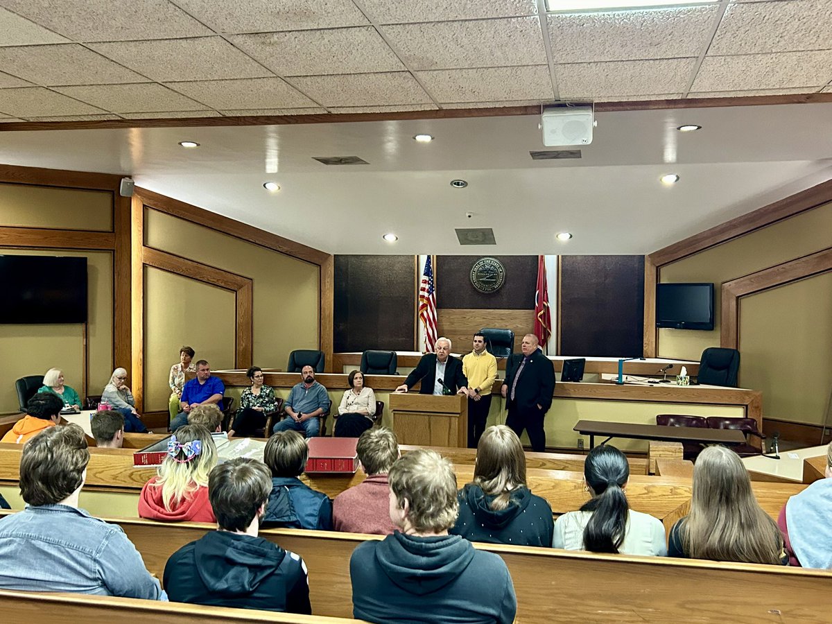 This morning, we welcomed a Career Exploration Class from Gatlinburg-Pittman High School to the Courthouse. The students had the opportunity to hear from Mayor Waters, Vice Mayor McCarter, and other county officials about their positions and how county government operates.