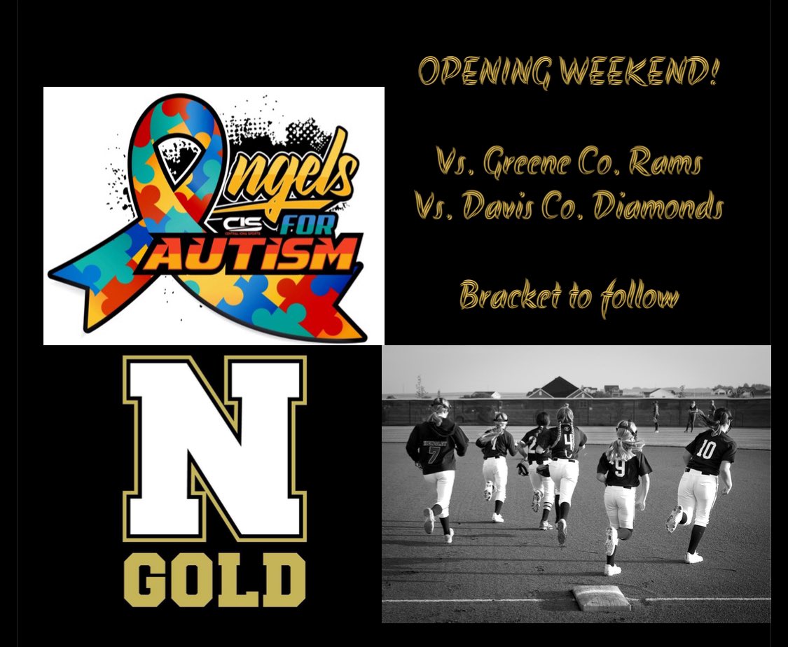 NE_Gold_515's tweet photo. The girls are ready to get it going this weekend in the CIS Angelโs for Autism One Day! #GoldDNA #discipline #mastersofappreciation https://t.co/4PS9CsqbH7