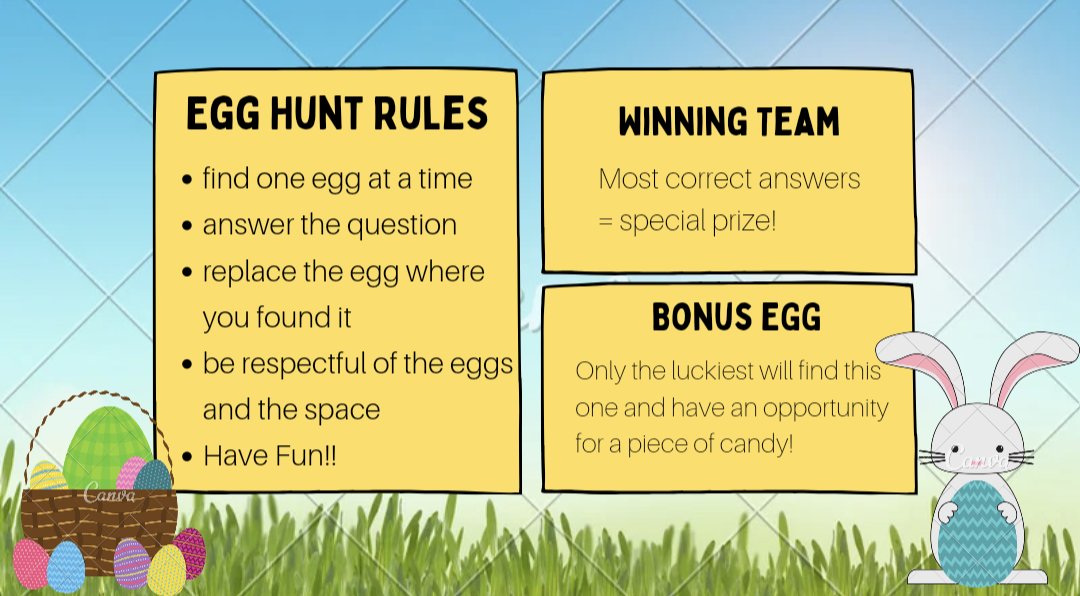 Egg hunt in MS! Created as part of our #WBASDMarchMadnessCompetition <a href="/WestBranchASD/">West Branch Area School District</a> by <a href="/MaryMoslak/">Mary Beth Moslak</a>.  Way to review ELA before break PLUS FUN in #middleschool #warriorpride
