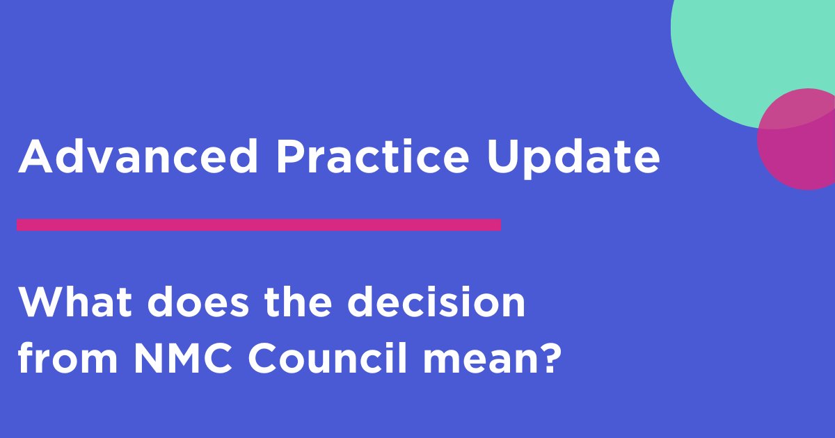 🎺🚨Advanced practice update!🚨🎺 Council have agreed that we proceed to develop an approach to the additional regulation of advanced practice – the complex, autonomous and expert roles that many experienced nurses and midwives carry out