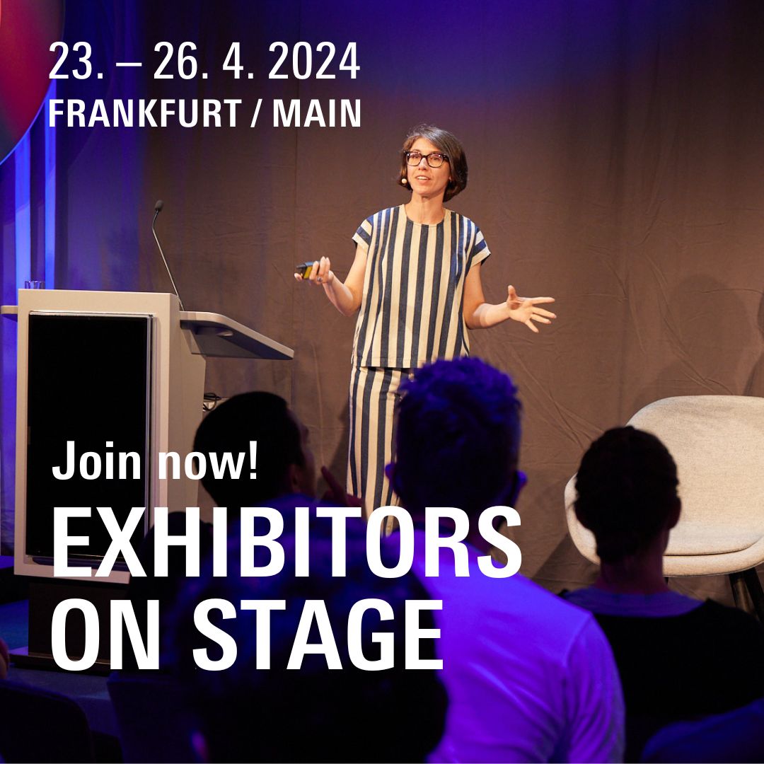 Stay current, stay engaged, stay inspired: Join international exhibitors as they unveil their latest innovations, processes and applications at the new platform #ExhibitorsOnStage in hall 12.0. Increase your reach as an exhibitor and save your presentation slot!