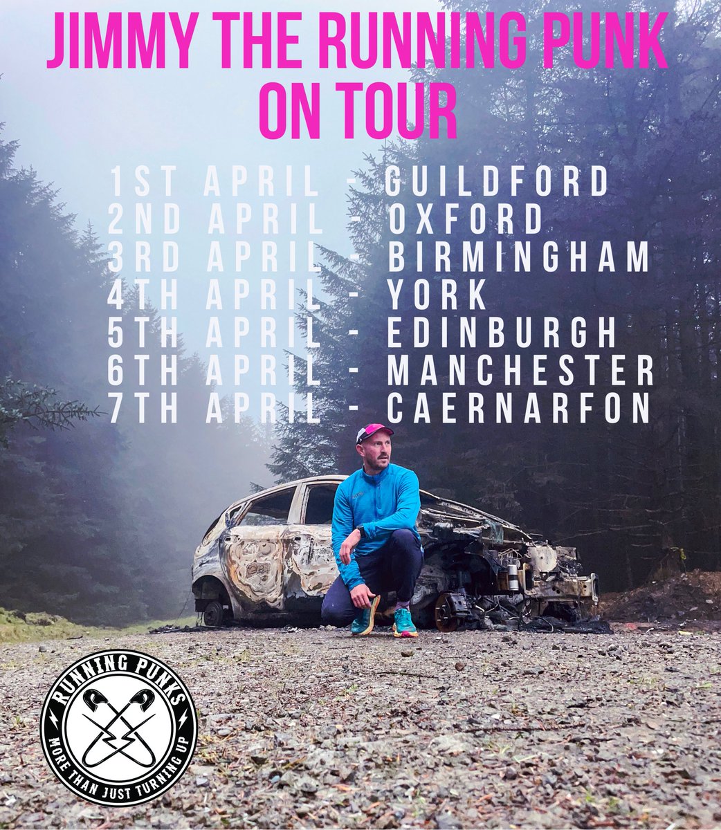 Hey Punks! I’m hitting the road with @adwaithmusic next week and I’m looking to run with as many people as possible in the locations below 👇 First up is the @BOILEROOM in Guildford on Monday!!! Let me know if you can make it!