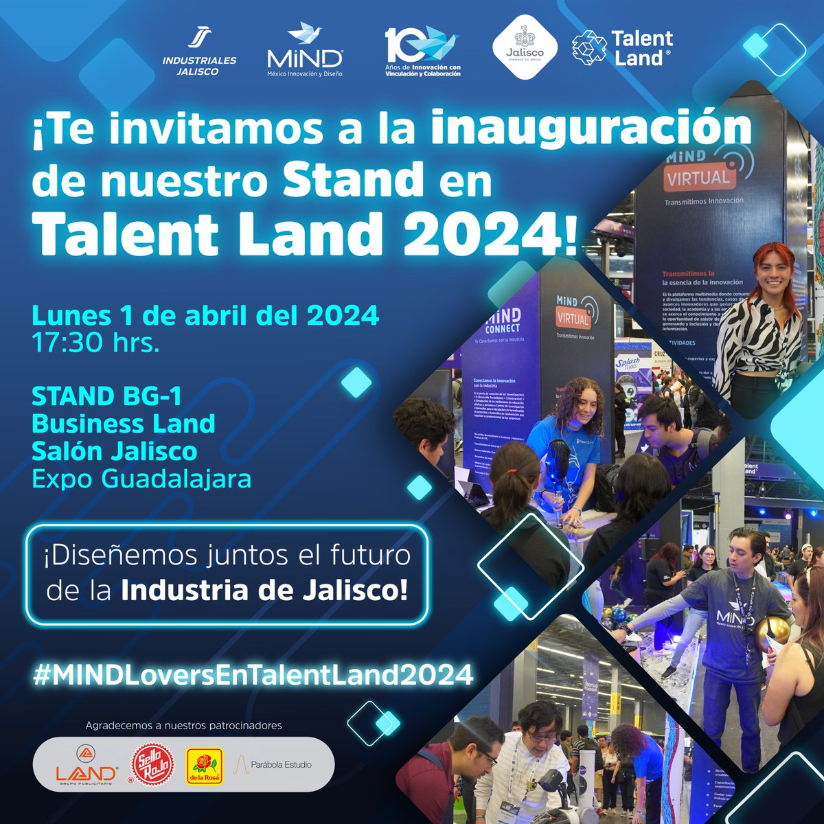 mindmexico's tweet photo. ¡Acompáñanos a la inauguración de nuestro Stand en Talent Land 2024!
Participa con nosotros y conoce nuestros Programas Estratégicos #OpenMIND; #MINDConnect; #MINDVirtual y #EquiposPRO. https://t.co/hpY2f4gmD7