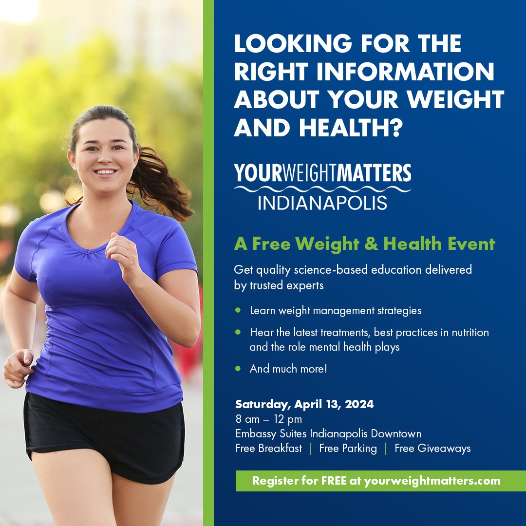 📣 Exciting News: OAC will be in Indianapolis! 🗓️ Saturday, April 13th 8 am to 12 pm Register for this FREE Health & Weight Event at yourweightmatters.com/indianapolis We hope to see you there! Tell a friend! #yourweightmatters #indianapolis
