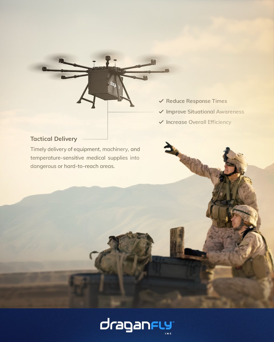 CameronChell's tweet photo. Leveraging 22+ years of experience in military and government drone manufacturing, @DraganflyInc focuses on developing solutions that improve public safety, reduce risks, and lower liability. $DPRO https://t.co/7N1uUgM3rP https://t.co/sWtcx5pOtB