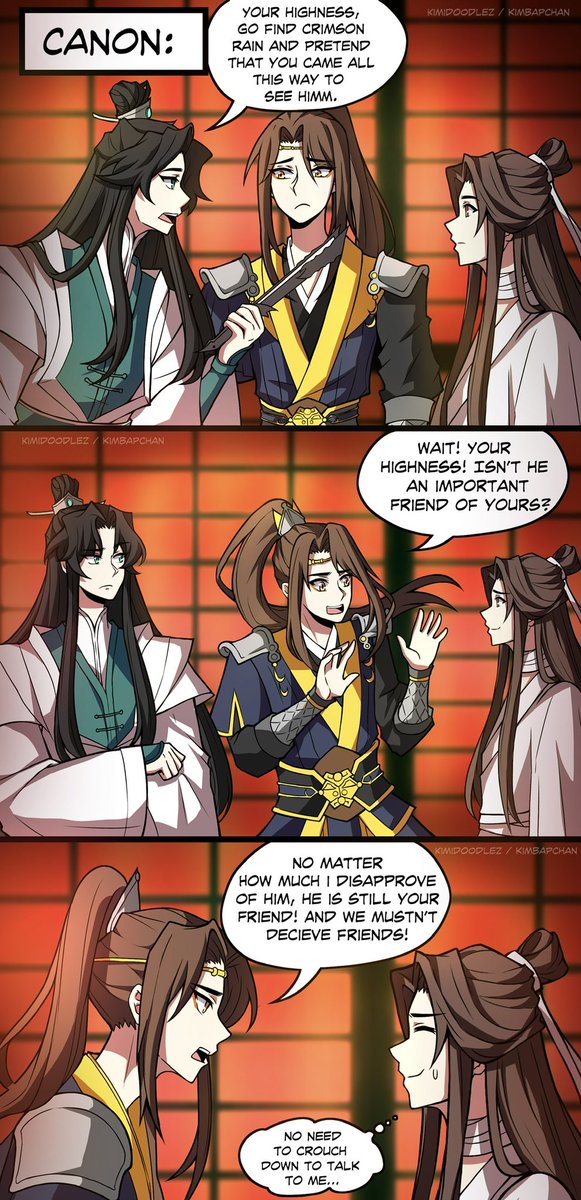 kimidoodlez's tweet image. TGCF Reversed AU - Deceiving friends 🤭