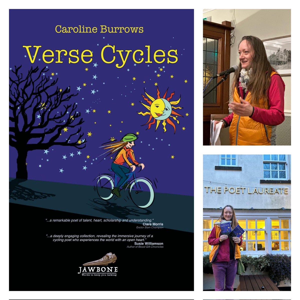 VerseCycle's tweet photo. Had a grand time reading #poems from Verse Cycles at The Poet Laureate, Poundbury. The fellow poets, storytellers+musicians made for a fab night.
Collection: https://t.co/u3n7xGgTQJ
#livepoetry #versecycles #versecycle #carolineburrows #CyclePoet #bikebardontour #poetrycollection https://t.co/uh0DmqvzqR