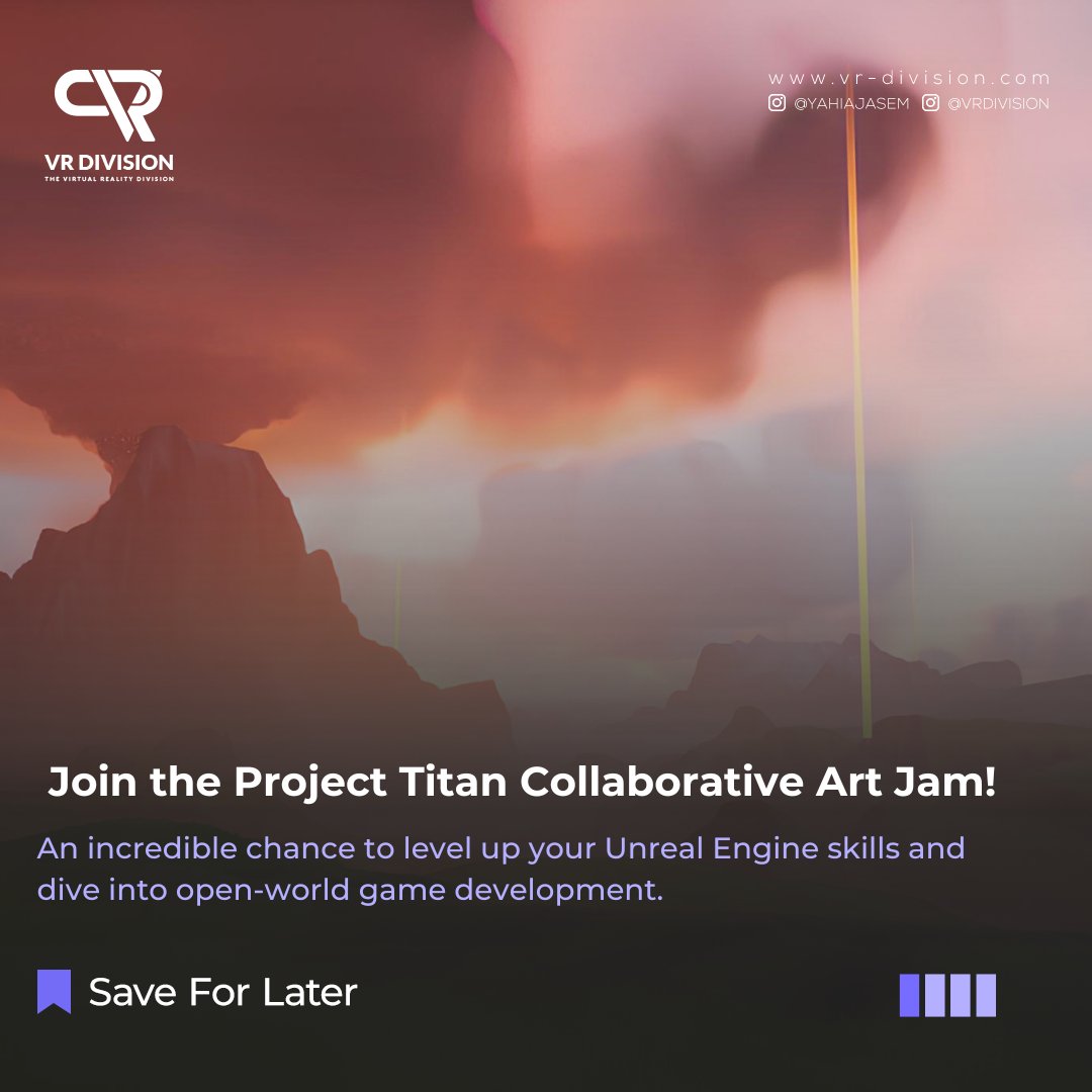 vrdivision's tweet photo. Join the Project Titan Collaborative Art Jam! 🌌
Let's learn, grow, and showcase our talents together! Challenge runs from March 28 to June 7. 🤝
🔗 https://t.co/iuwB2t0Mvb
#GameDev #EpicGames #ArtisticChallenge
#TechArt #GameDesign #VRDivision #UnrealEngine5 https://t.co/Y1TSMKSt8I