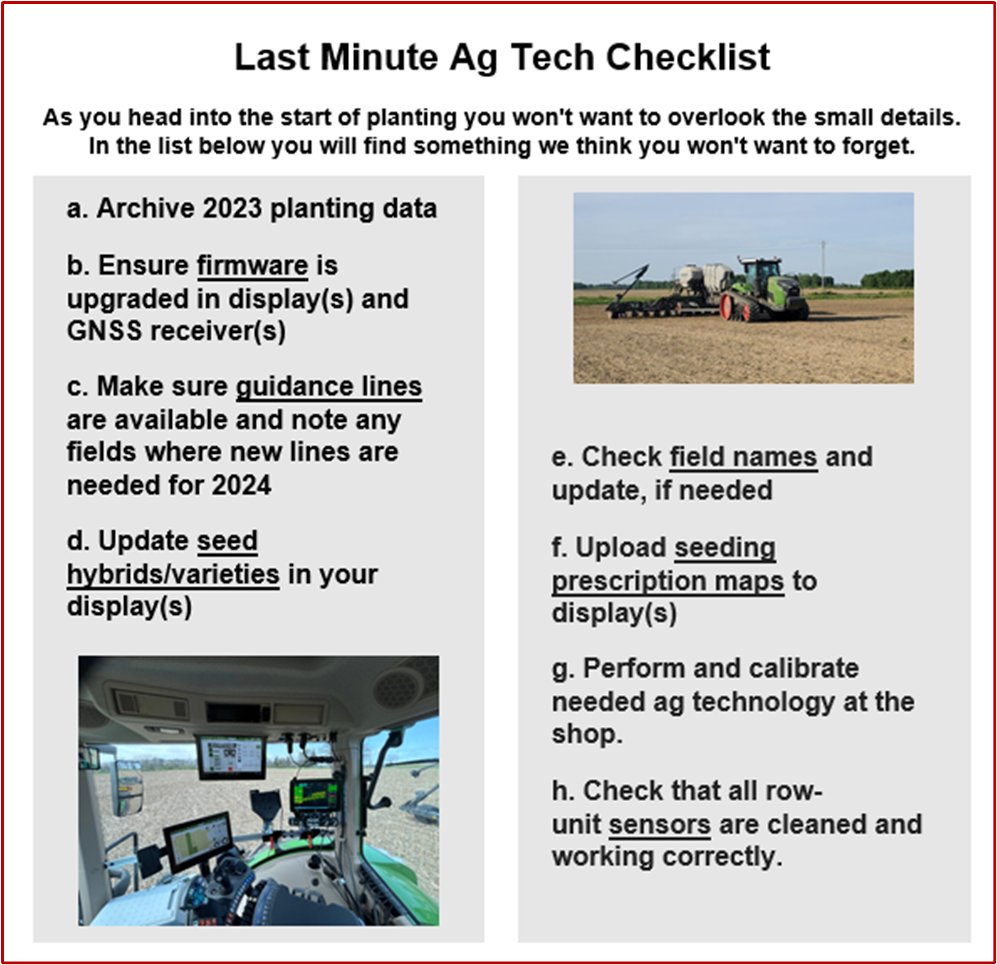 Last minute suggestions from Dr. @fultojp about checking your planter #agtech before #Plant24. Interested in receiving our #precisionag newsletter, let us know. #LeanOnYourLandGrant