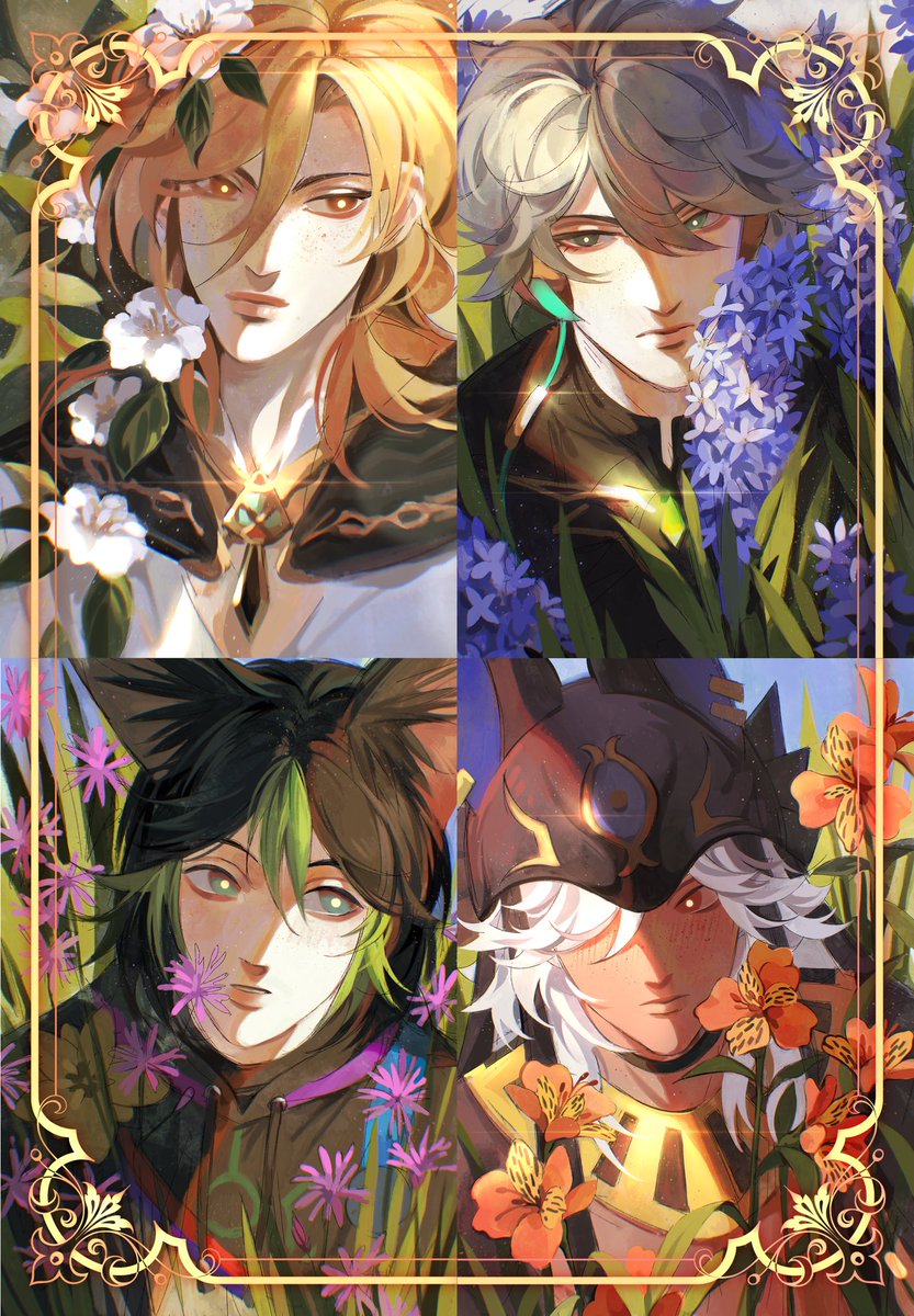 acra_mitch's tweet photo. future Sumeru cards with flowers 🌸

#haikaveh #cynari https://t.co/KCGrBAqTvk